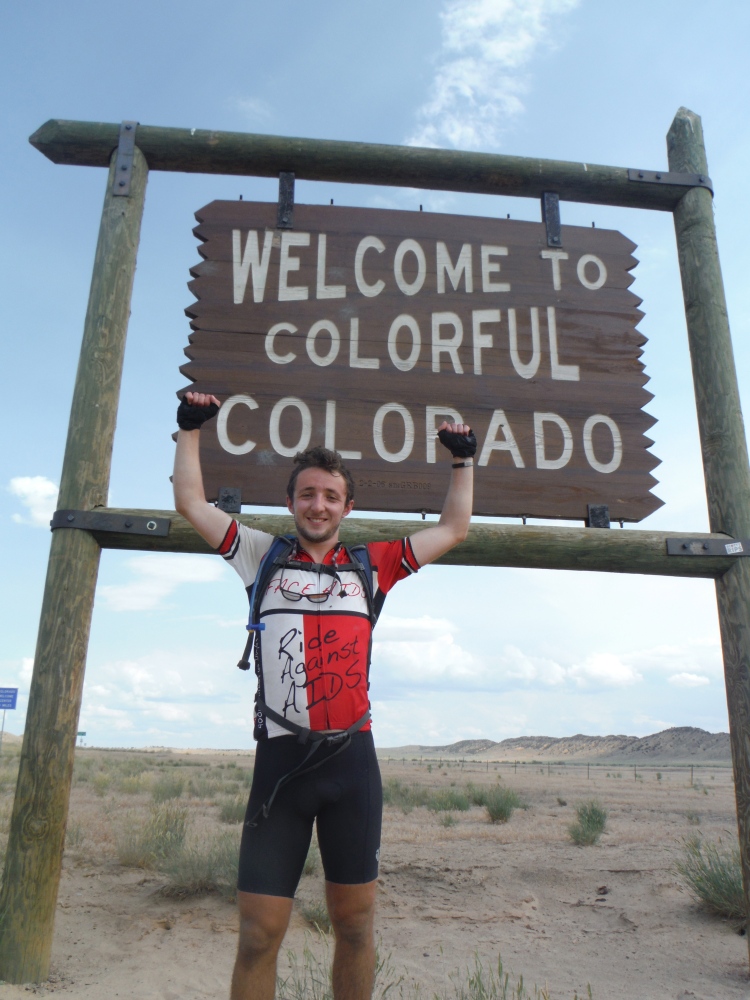 100 miles on highway 40, the scariest road I've ever biked on, just for this moment. Totally worth it. Oh, and the sign didn't lie. Colorado is to Utah/Nevada as HD is to silent films.